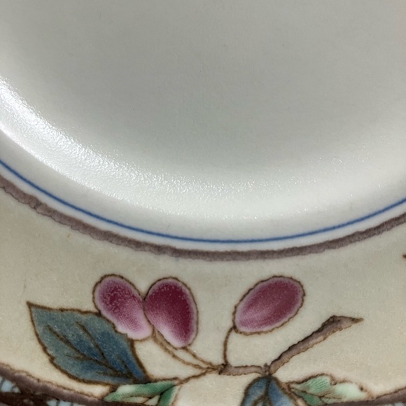 Mikasa Intaglio CAC29 Garden Harvest set of 3 Fruit Pattern Ceramic saucer 6.5” - Picture 10 of 11
